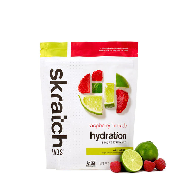 Skratch Labs Sport Hydration Mix - Raspberry Limeade with Caffeine - 440G