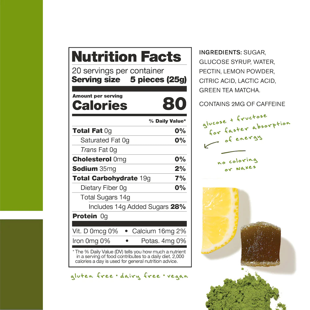 Skratch Labs Sport Energy Chews - Matcha Lemon
