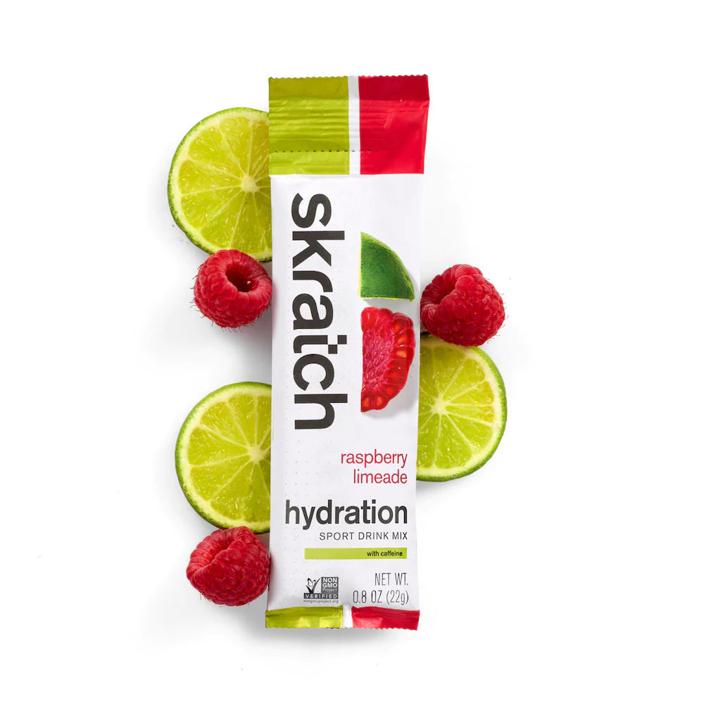 Skratch Labs Sport Hydration Mix - Raspberry Limeade with Caffeine - Single Serve