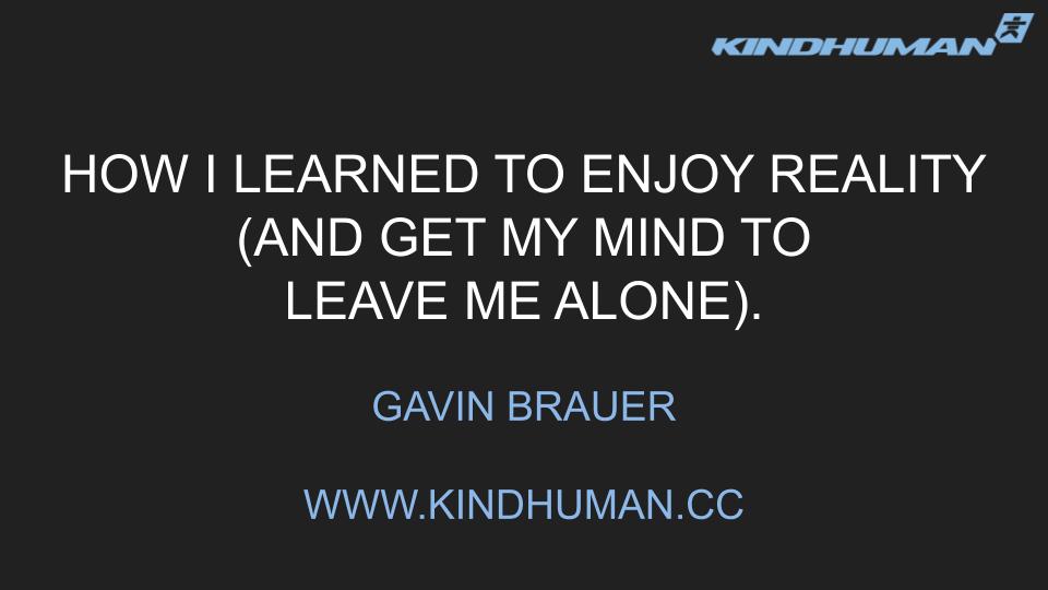 DCMF : HOW I LEARNED TO ENJOY REALITY (and get my mind to leave me alone)
